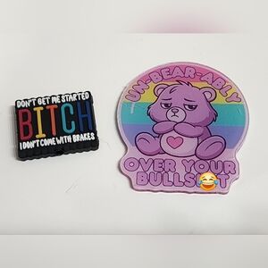 Flatback Spicy Beads Funny Crafts Badge‎ Keychain Magnet Clip Acrylic Bear